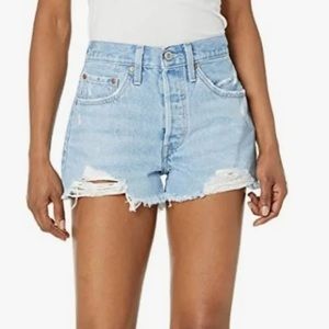 501 High Rise Shorts light wash